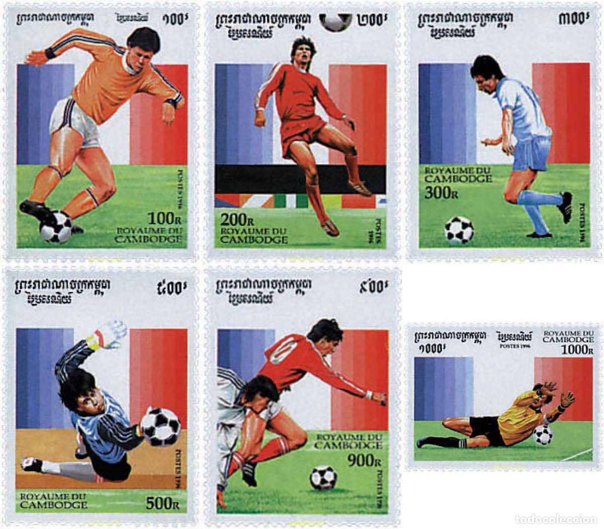 Sellos: 41243 MNH CAMBOYA 1996 COPA DEL MUNDO DE FUTBOL. FRANCIA-98