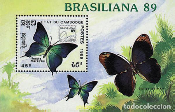 Selos: 75605 MNH CAMBOYA 1989 BRASILIANA 89. EXPOSICION FILATELICA INTERNACIONAL