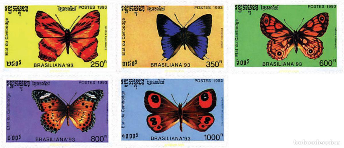 Stamps: 75608 MNH CAMBOYA 1993 BRASILIANA 93. EXPOSICION FILATELICA INTERNACIONAL