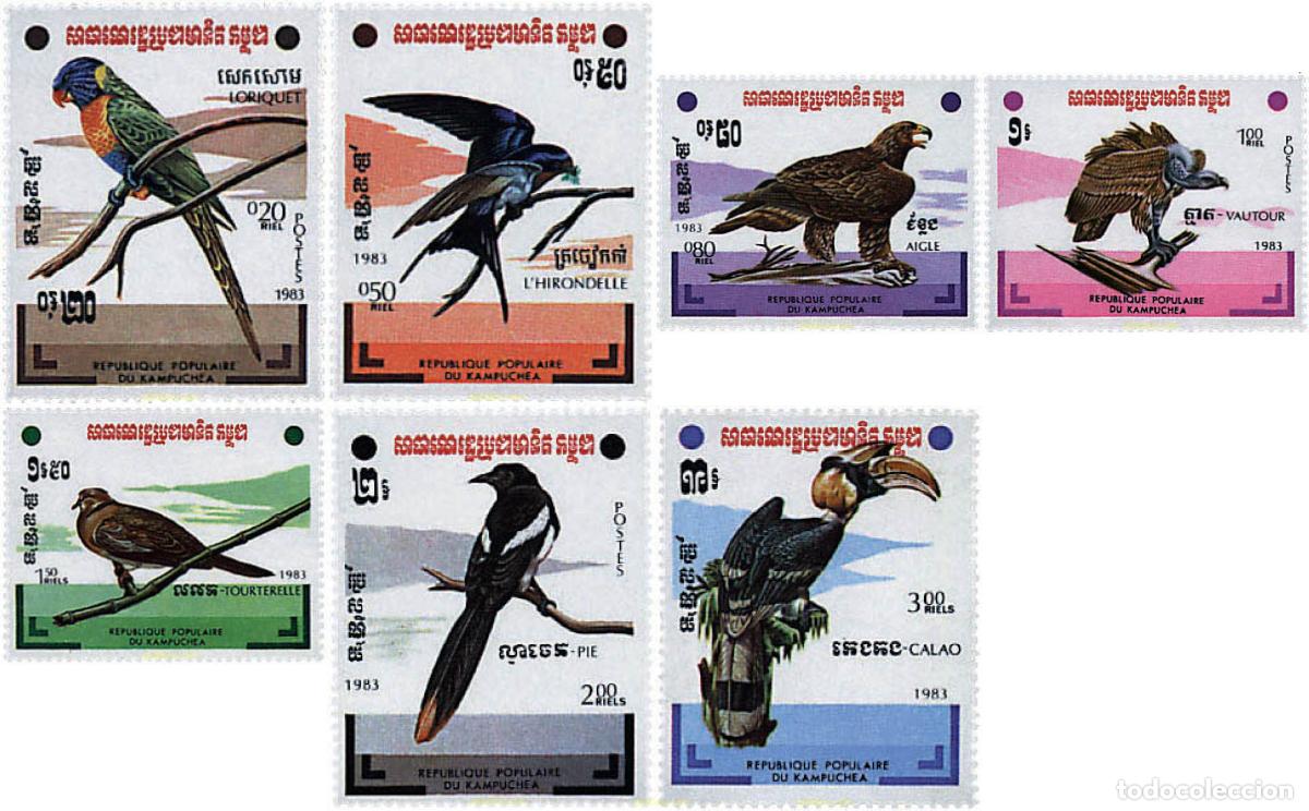 Briefmarken: 69573 MNH CAMBOYA KAMPUCHEA 1983 AVES