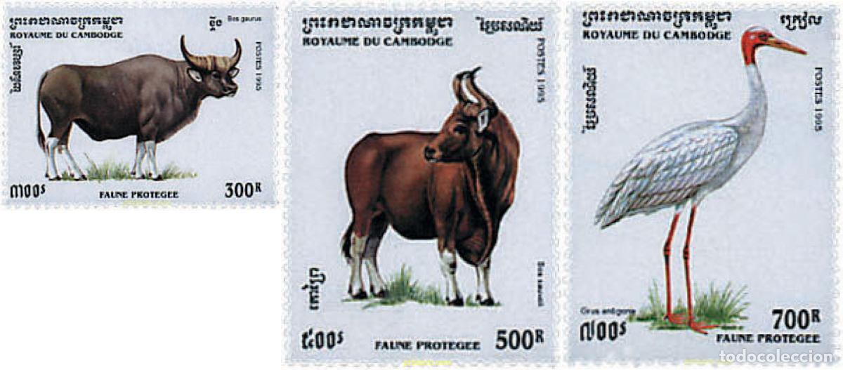 Sellos: 33325 MNH CAMBOYA 1995 FAUNA PROTEGIDA