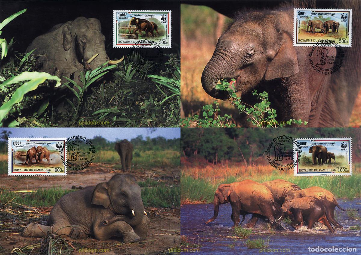 Sellos: 7437 MNH CAMBOYA 1997 ELEFANTE DE MALASIA