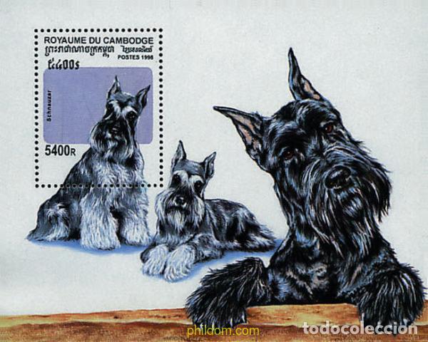 Sellos: 38143 MNH CAMBOYA 1998 PERROS DE RAZA