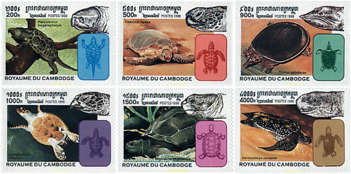 Sellos: 36466 MNH CAMBOYA 1998 TORTUGAS