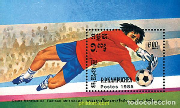 Francobolli: 39776 MNH CAMBOYA KAMPUCHEA 1985 COPA DEL MUNDO DE FUTBOL. MEXICO-86