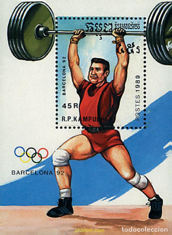 Timbres: 68096 MNH CAMBOYA KAMPUCHEA 1989 25 JUEGOS OLIMPICOS VERANO BARCELONA 1992
