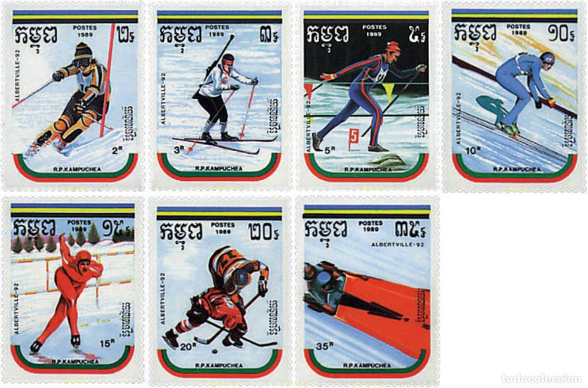 Briefmarken: 70575 MNH CAMBOYA KAMPUCHEA 1989 16 JUEGOS OLIMPICOS INVIERNO ALBERTVILLE 1992