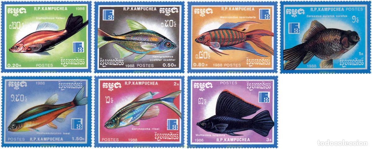 Sellos: 55535 MNH CAMBOYA KAMPUCHEA 1988 FINLANDIA 88. EXPOSICION FILATELICA INTERNACIONAL