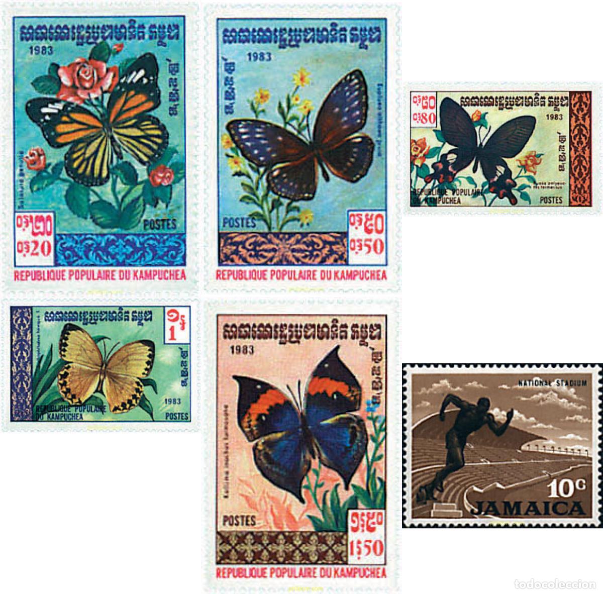 Sellos: 217857 MNH CAMBOYA KAMPUCHEA 1983 MARIPOSAS