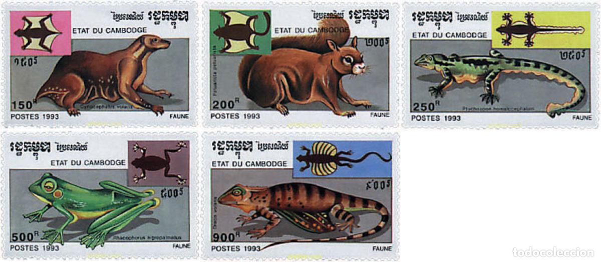 Briefmarken: 29695 MNH CAMBOYA 1993 ANIMALES VOLADORES