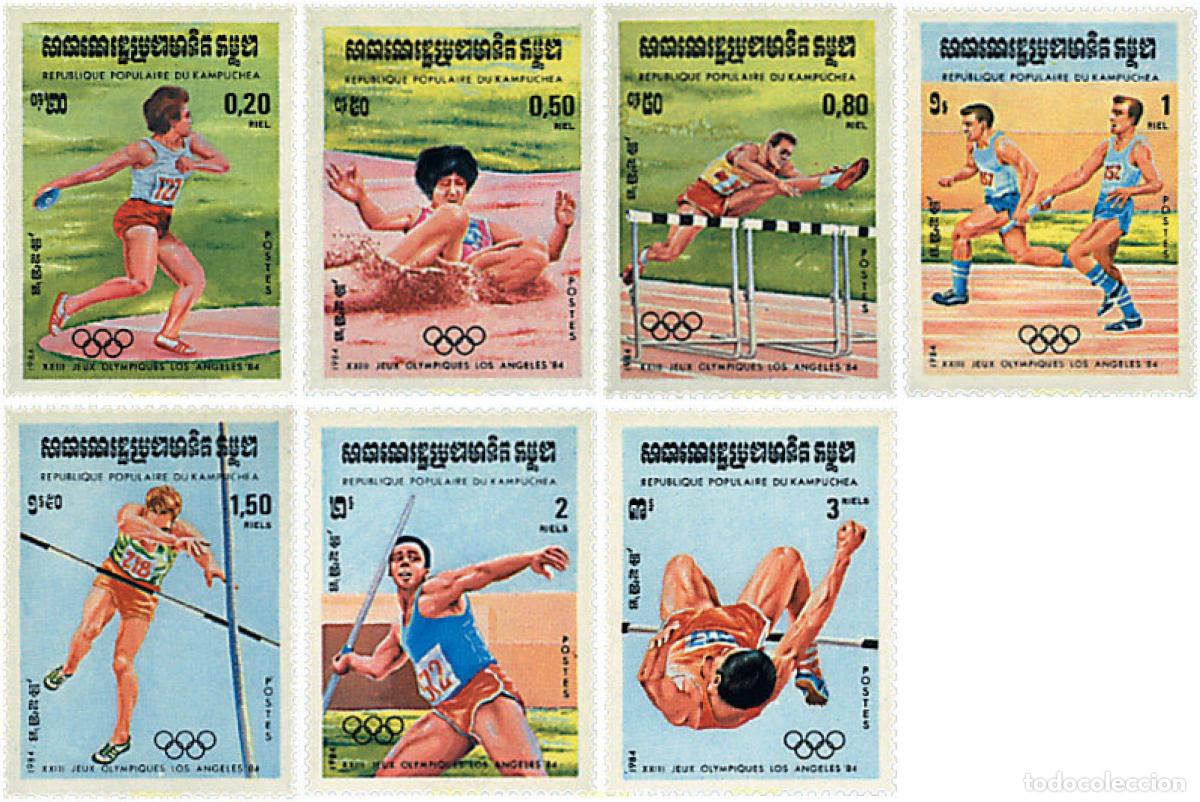 Stamps: 29112 MNH CAMBOYA KAMPUCHEA 1984 23 JUEGOS OLIMPICOS VERANO LOS ANGELES 1984