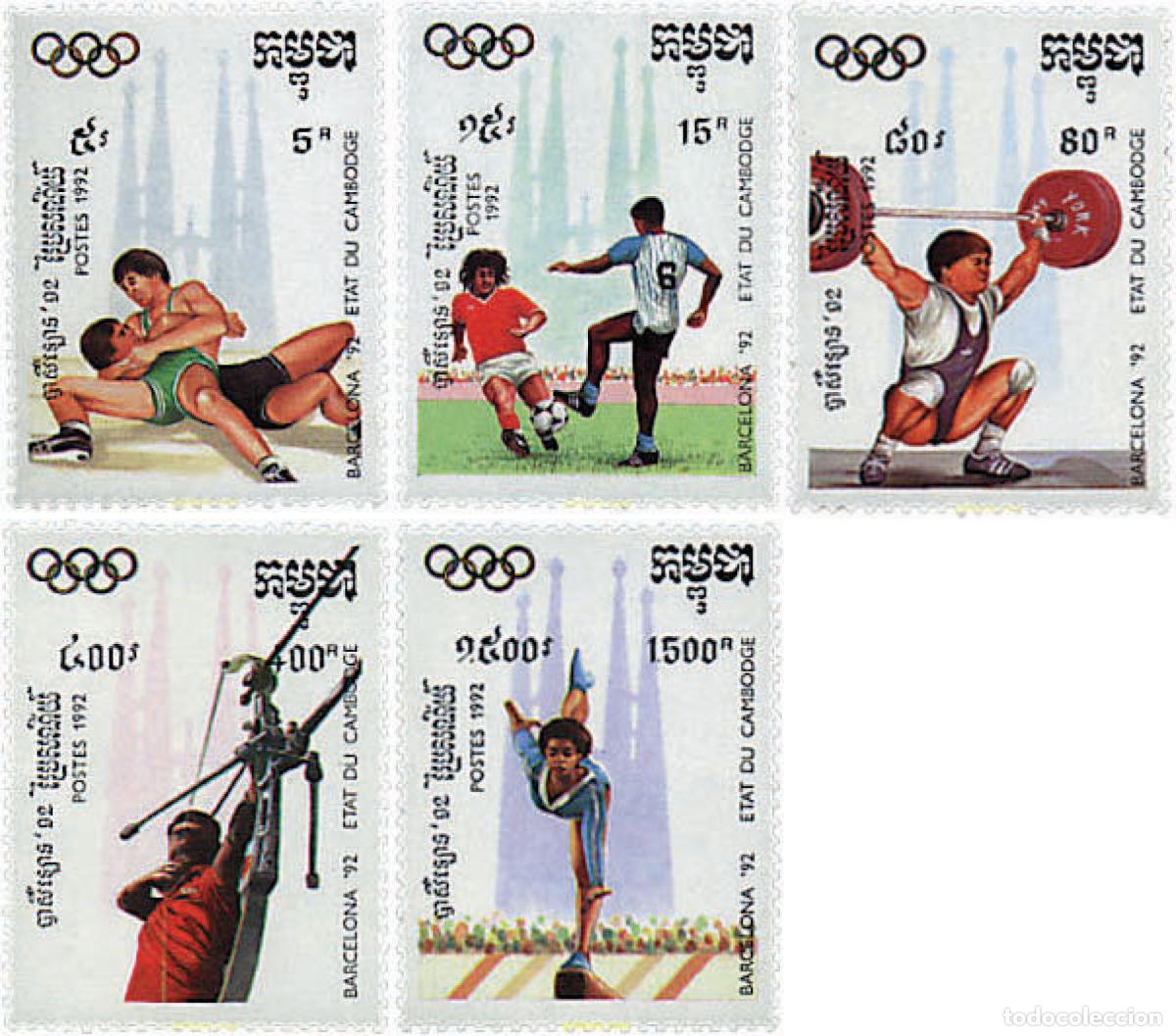 Sellos: 29690 MNH CAMBOYA 1991 25 JUEGOS OLIMPICOS VERANO BARCELONA 1992