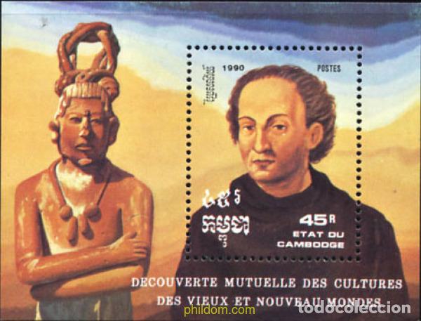 Sellos: 35756 MNH CAMBOYA 1990 500 ANIVERSARIO DEL DESCUBRIMIENTO DE AMERICA