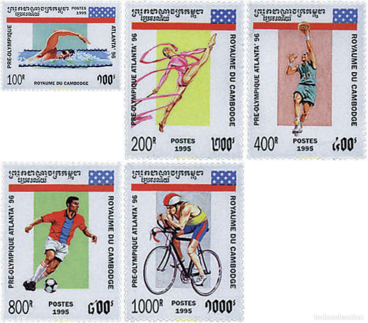 Sellos: 52403 MNH CAMBOYA 1995 26 JUEGOS OLIMPICOS VERANO ATLANTA 1996