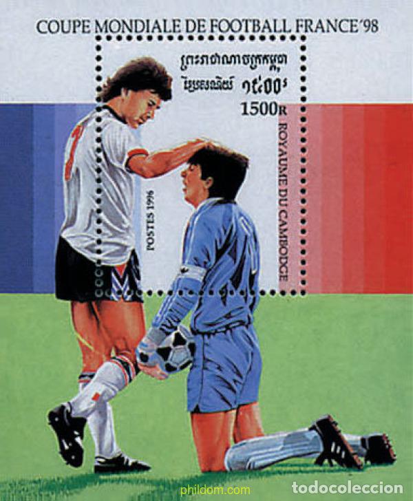 Sellos: 41246 MNH CAMBOYA 1996 COPA DEL MUNDO DE FUTBOL. FRANCIA-98
