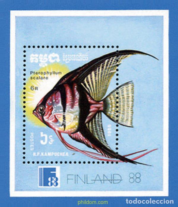 Sellos: 55540 MNH CAMBOYA KAMPUCHEA 1988 FINLANDIA 88. EXPOSICION FILATELICA INTERNACIONAL