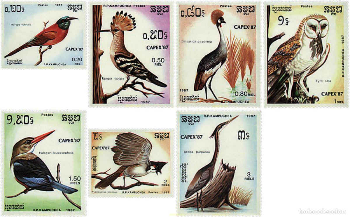 Sellos: 36560 MNH CAMBOYA KAMPUCHEA 1987 CAPEX 87. EXPOSICION FILATELICA INTERNACIONAL