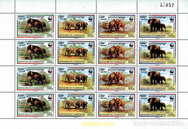 Briefmarken: 12633 MNH CAMBOYA 1997 ELEFANTE DE MALASIA