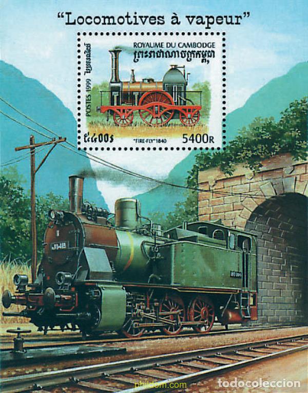 Francobolli: 58496 MNH CAMBOYA 1999 LOCOMOTORAS DE VAPOR