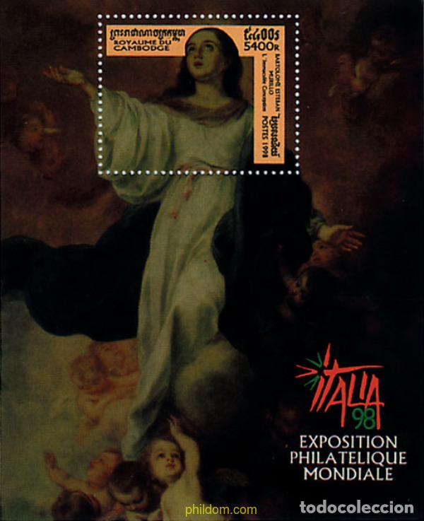 Francobolli: 36477 MNH CAMBOYA 1998 ITALIA 98. EXPOSICION FILATELICA INTERNACIONAL