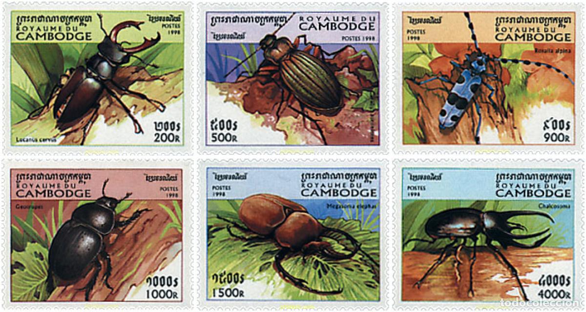 Francobolli: 41677 MNH CAMBOYA 1998 COLEOPTEROS