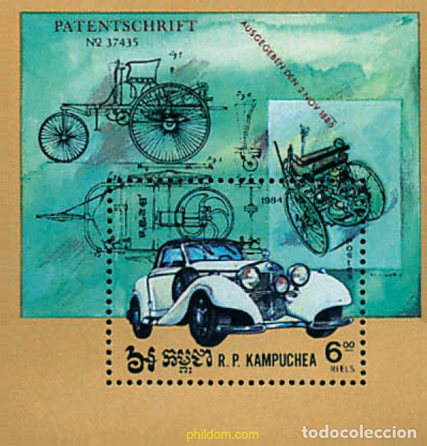 Sellos: 49190 MNH CAMBOYA KAMPUCHEA 1984 AUTOMOVILES ANTIGUOS