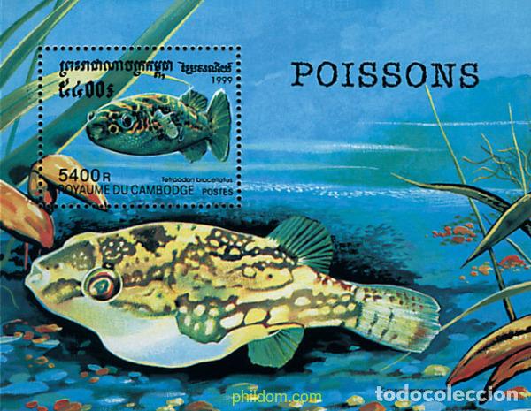 Sellos: 72011 MNH CAMBOYA 1999 PECES