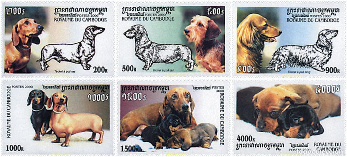 Sellos: 64222 MNH CAMBOYA 2000 PERROS DE RAZA