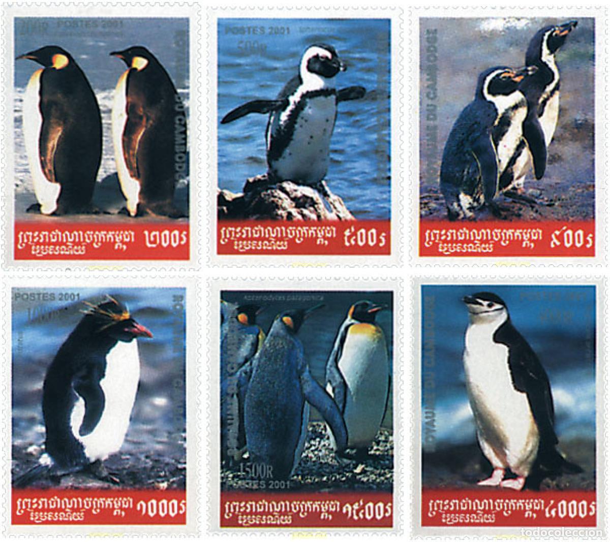 Sellos: 123599 MNH CAMBOYA 2001 PINGUINOS