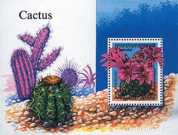 Sellos: 91766 MNH CAMBOYA 2001 FLORES DE CACTUS
