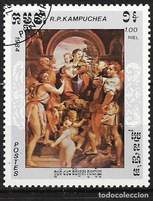 Sellos: Kampuchea 1984 - Mi 623 - YT 515 - Cuadro de Antonio Allegri