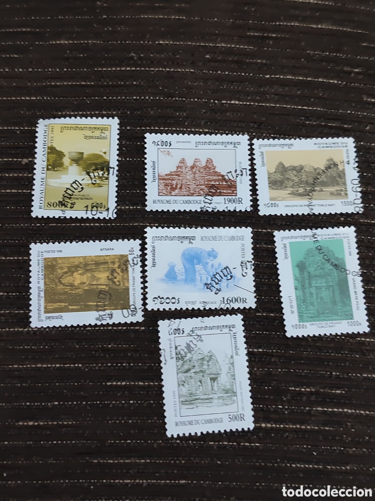 Timbres: 7 sellos variados de Camboya