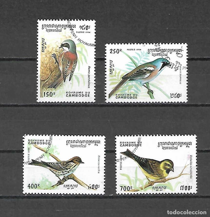 Sellos: Aves: pajaricos de Camboya, sellos a&ntilde;o 1994