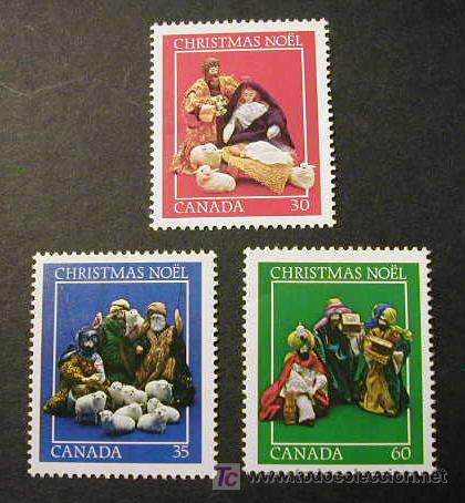 Sellos: CANADA 1982 NAVIDAD 3 SELLOS - Foto 1