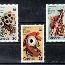 Sellos: CANADA 594/6 SIN CHARNELA, DEPORTE, MUSICA, JUEGOS OLIMPICOS DE MONTREAL, 