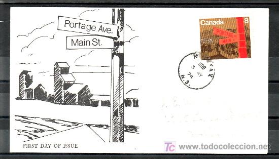 Sellos: CANADA  533 SOBRE PRIMER DIA, CENTENARIO DE LA CIUDAD DE WINNIPEG, - Foto 1