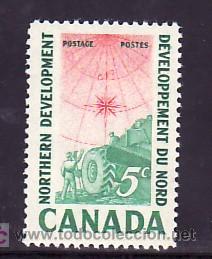 Sellos: CANADA  318 SIN CHARNELA, DESARROLLO DEL NORTE, - Foto 1