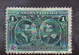 Sellos: CANADA   86 USADA, TRICENTENARIO DE LA FUNDACION DE QUEBEC, - Foto 1