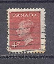 Sellos: CANADA-GEORGE VI- USADO CON CHARNELA - Foto 1