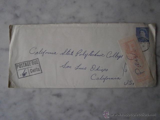Sellos: SOBRE CIRCULADO DE CANADA,CON ETIQUETA-LABEL - Foto 1