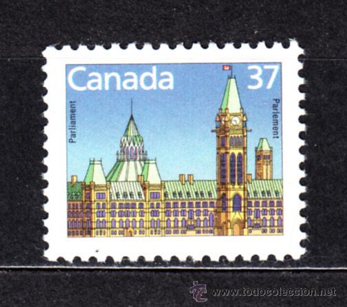 Sellos: CANAD&Aacute; 1030** - A&Ntilde;O 1987 - PARLAMENTO DE CANADA - Foto 1