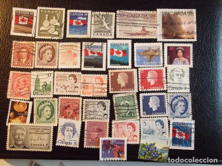 Sellos: Canad&aacute;. 35 Sellos usados distintos. Ref: e369 - Foto 1