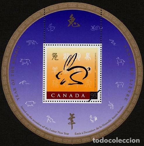 Sellos: [CF4041] Canad&aacute; 1999, HB A&ntilde;o del Conejo (MNH) - Foto 1