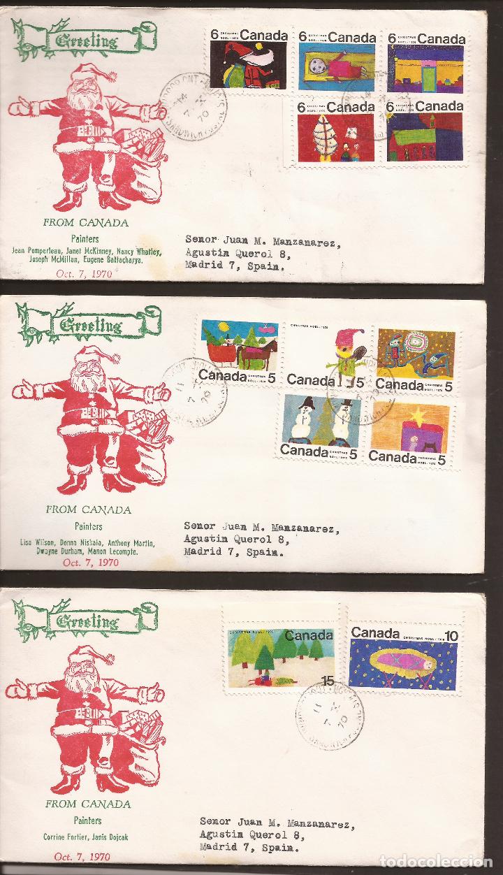 Sellos: Sobre Primer Dia CANADA (3 sobres) a&ntilde;o 1970 - Foto 1