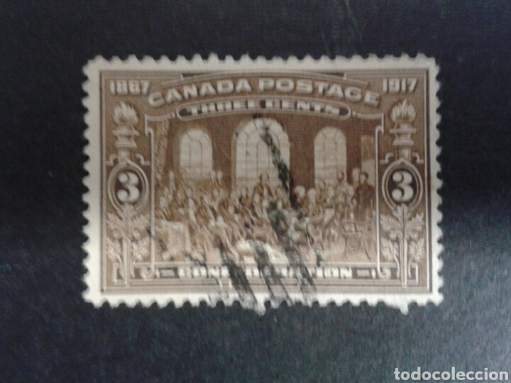 Sellos: CANAD&Aacute;. YVERT 107. SERIE COMPLETA USADA. - Foto 1