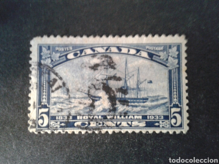Sellos: CANAD&Aacute;. YVERT 169. SERIE COMPLETA USADA. BARCOS. - Foto 1