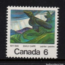 Sellos: CANADA 453** - AÑO 1971 - PINTURA - CENTENARIO DEL NACIMIENTO DEL PINTOR EMILY CARR