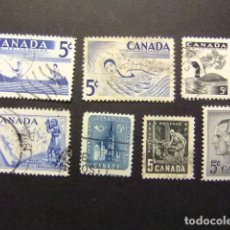 Sellos: CANADA 1957 TIMBRES SELLOS YVERT 292 - 393 +296 -98 +300 -301 FU 