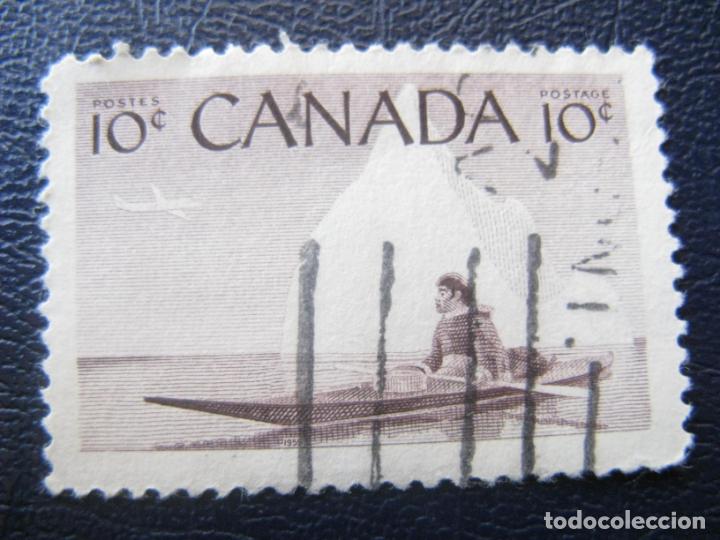 Sellos: Canada, 1955 esquimal de kayac, Yvert 278 - Foto 1