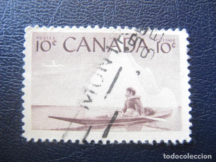 Sellos: Canada, 1955, esquimal en kayac, Yvert 278 - Foto 1
